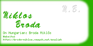 miklos broda business card